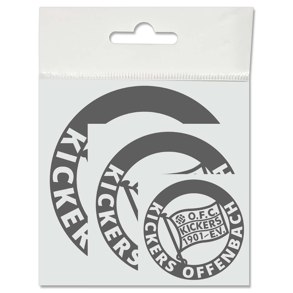 Aufkleber 3er-Set Silber